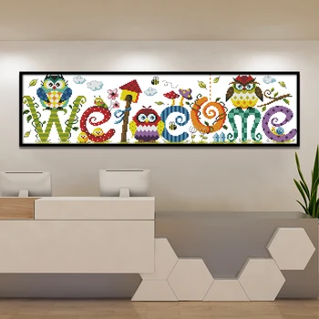 Printed embroidery Needlework Set Cross Stitch Kit a cute welcome card scheme Counted Cross Stitch punto de cruz animal crossing 
Printed embroidery Needlework Set Cross Stitch Kit a cute welcome card scheme Counted Cross Stitch punto de cruz animal crossing