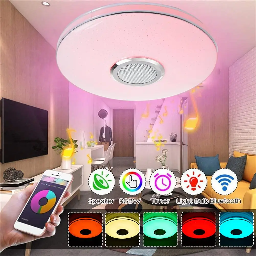 AC220V 36W RGB Dimmable Music Ceiling lamp Remote&APP Control Ceiling Lights for Home Bluetooth Speaker Lighting Fixture
AC220V 36W RGB Dimmable Music Ceiling lamp Remote&APP Control Ceiling Lights for Home Bluetooth Speaker Lighting Fixture