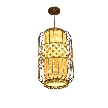 Chinese-Style Old-style Teahouse Fabric Small Droplight Chinese-style Classical Cage Lamp Farmhouse Hotel Restaurant Hallway Lam 
Chinese-Style Old-style Teahouse Fabric Small Droplight Chinese-style Classical Cage Lamp Farmhouse Hotel Restaurant Hallway Lam