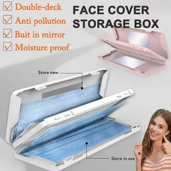 Portable Dust-proof Double-layer Disposable Face Cover Storage Case with Mirror dust-proof Glassess Storage Boxes
Portable Dust-proof Double-layer Disposable Face Cover Storage Case with Mirror dust-proof Glassess Storage Boxes