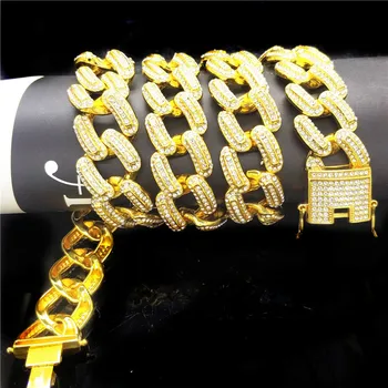 18mm wide Cuba necklace HIPHOP hip-hop trend big gold chain jewelry accessories
18mm wide Cuba necklace HIPHOP hip-hop trend big gold chain jewelry accessories