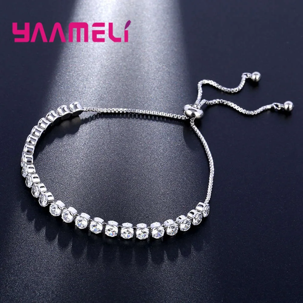 Shining Bracelets for Women Girls Hand Accessories Party Jewelry 925-Sterling-Silver Full AAA Cubic Zirconia Made Wristbands
Shining Bracelets for Women Girls Hand Accessories Party Jewelry 925-Sterling-Silver Full AAA Cubic Zirconia Made Wristbands