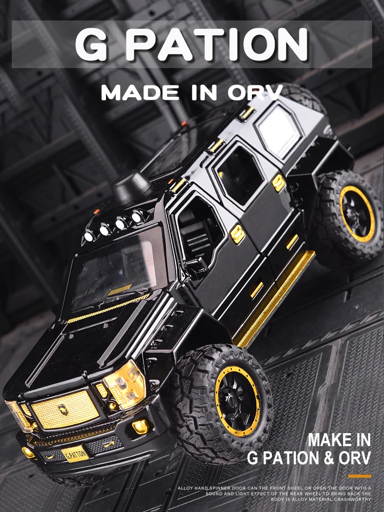 1:24 Hot New Chariot George Barton Car Model Armored Vehicle With Sound Light Alloy Toy Car Diecast Toy Vehicle Hummer Off Road 
1:24 Hot New Chariot George Barton Car Model Armored Vehicle With Sound Light Alloy Toy Car Diecast Toy Vehicle Hummer Off Road