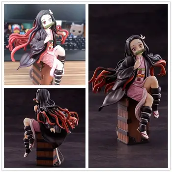 

Anime Demon Slayer Kimetsu No Yaiba Kamado Nezuko 1/8 Scale Painted PVC Action Figure Collectible Model Kids Toys Doll Gift 18cm