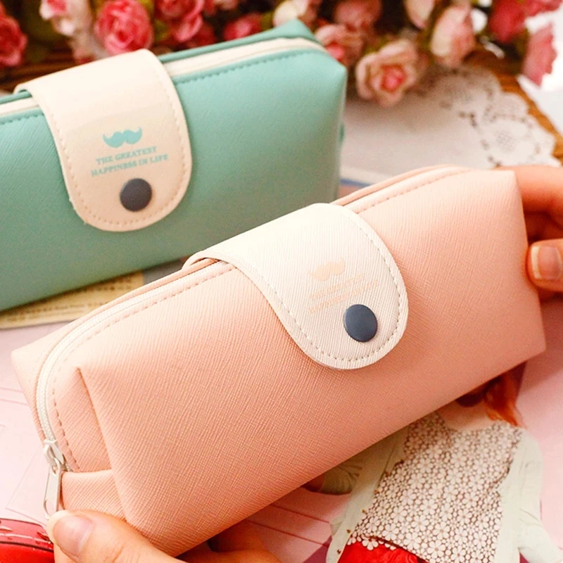 1PC Large Capacity Portable Student Pencil Case Leather Makeup Cosmetic Bag Brush Pen Pencil Case Stationery Organizer Pouch Box
1PC Large Capacity Portable Student Pencil Case Leather Makeup Cosmetic Bag Brush Pen Pencil Case Stationery Organizer Pouch Box