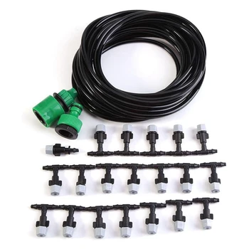 DIY Garden Patio Misting Mini Flow Drip Irrigation Misting Cooling System with Mist Nozzle Sprinkler for Plant Flower
DIY Garden Patio Misting Mini Flow Drip Irrigation Misting Cooling System with Mist Nozzle Sprinkler for Plant Flower