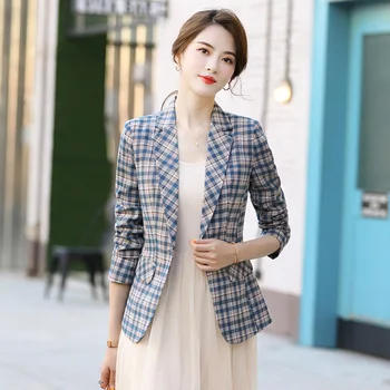 S-4XL Korean Plaid Check Casual Suits Spring Chic Temperament Female Slim Business Blazers Jackets Work Office Blazer Fro Women
S-4XL Korean Plaid Check Casual Suits Spring Chic Temperament Female Slim Business Blazers Jackets Work Office Blazer Fro Women