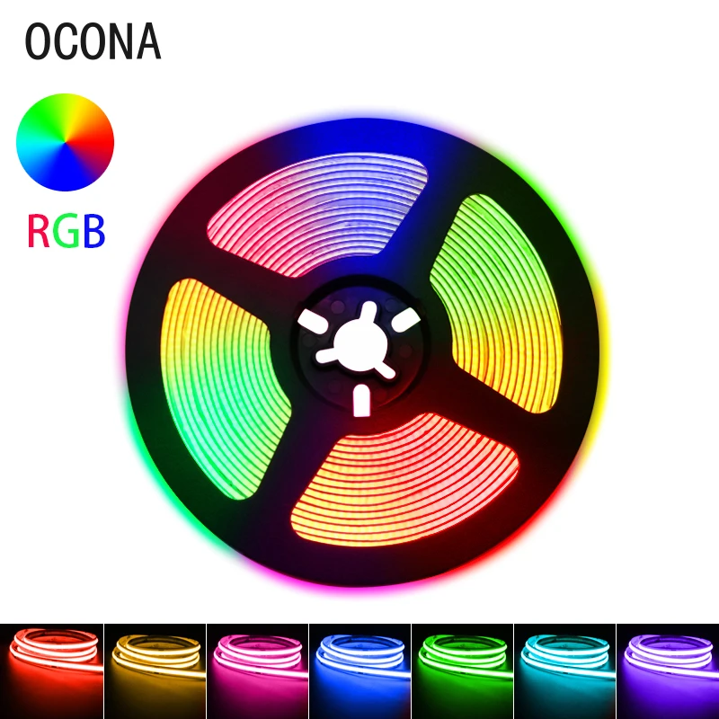 Светодиодная RGB лента с COB матрицей декоративное освещение для стен комнатного