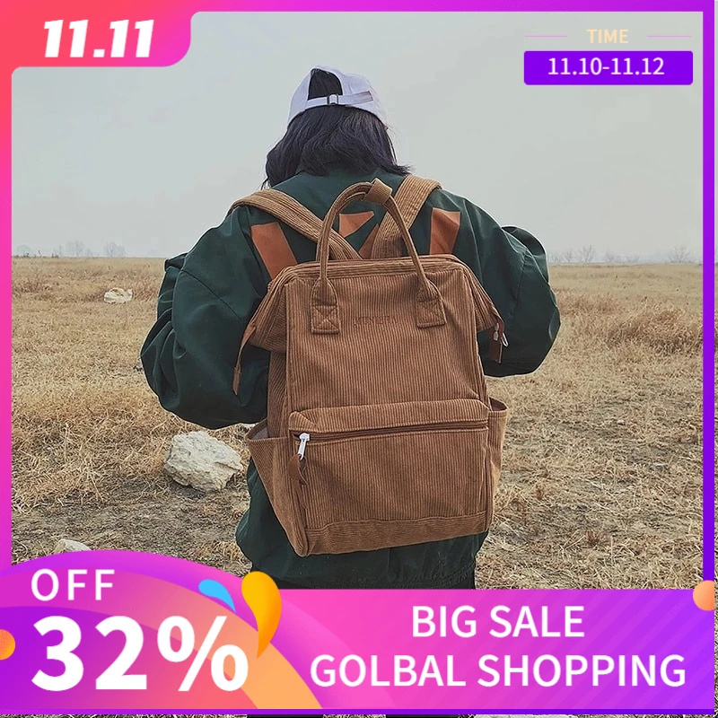 GOPLUS 2020 New Style Schoolbag Corduroy Solid Color Backpack Fashion Retro Large Capacity Student Multi-function Backpack
GOPLUS 2020 New Style Schoolbag Corduroy Solid Color Backpack Fashion Retro Large Capacity Student Multi-function Backpack