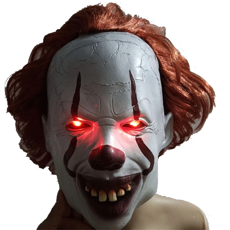 Clown LED Mask Scary Killer Clown Mask Halloween Terror Joker Movie Payday Full Face Latex Mask Props
Clown LED Mask Scary Killer Clown Mask Halloween Terror Joker Movie Payday Full Face Latex Mask Props