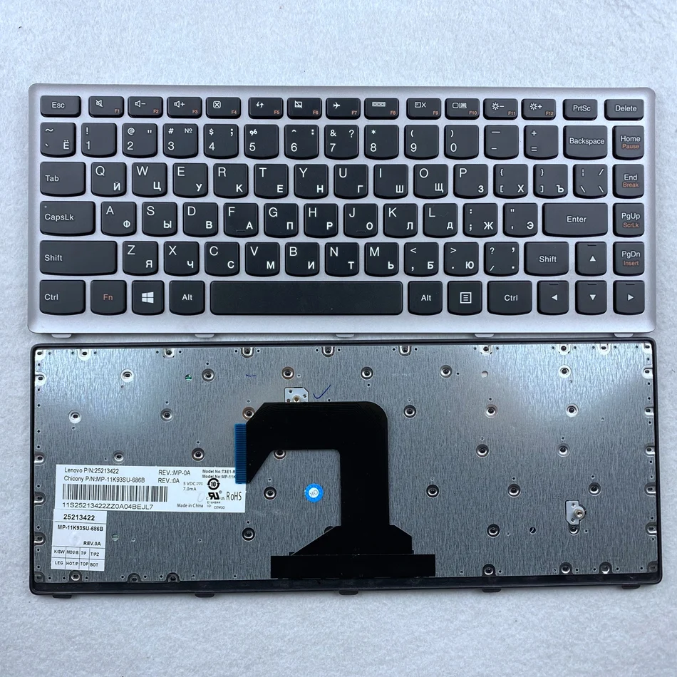 

Russian Laptop Keyboard For Lenovo Ideapad S300 S300-BNI S300-ITH S400 S400T S405 M30-70 S300A S400U With Frame