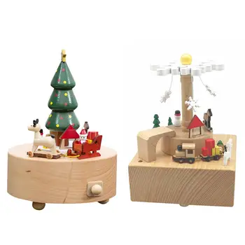 Wooden Music Box Christmas Decorations Cute Beech Rotary Musical Box for Christmas Decorations Nice Children Birthday Gifts 20E
Wooden Music Box Christmas Decorations Cute Beech Rotary Musical Box for Christmas Decorations Nice Children Birthday Gifts 20E