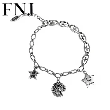 FNJ Star Charm Bracelet 925 Silver Original Pure S925 Silver Bracelets for Women Jewelry Simple 19cm Chain
FNJ Star Charm Bracelet 925 Silver Original Pure S925 Silver Bracelets for Women Jewelry Simple 19cm Chain