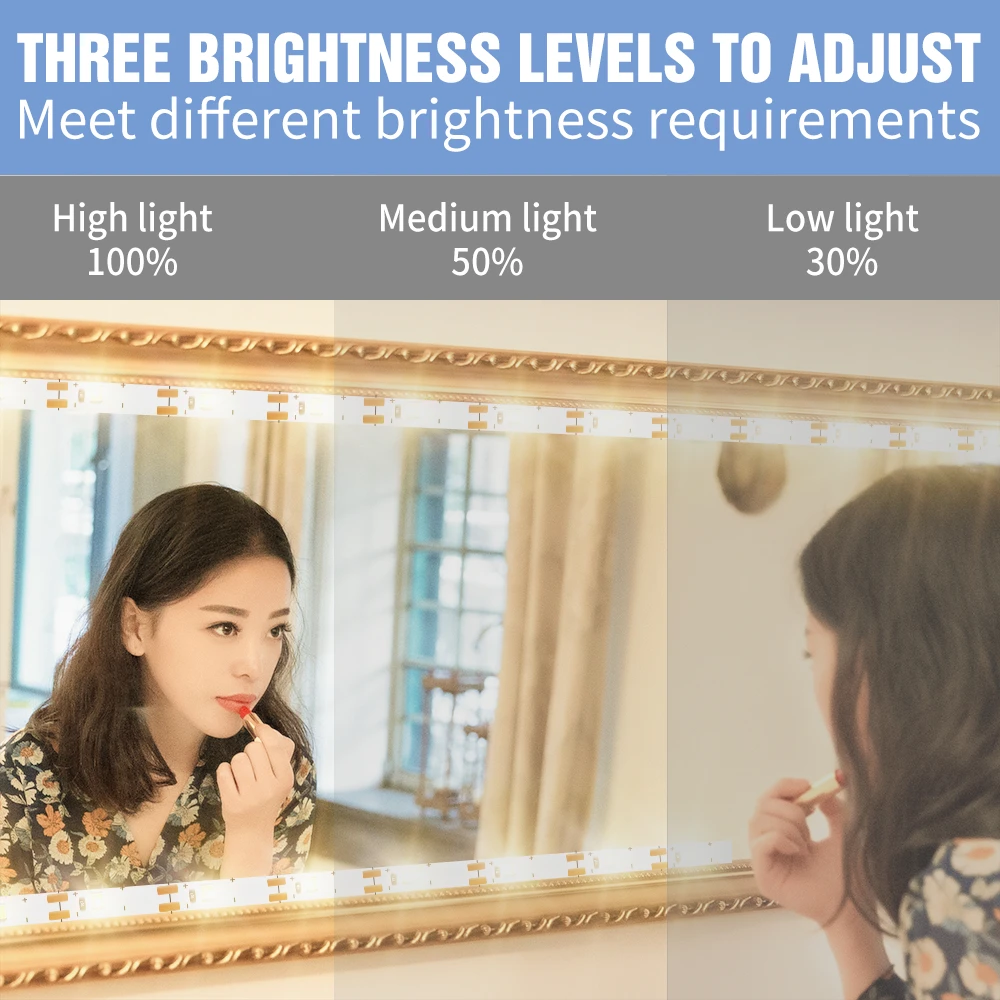 Wireless Motion Sensor 5V LED Vanity Makeup Mirror Light USB Power Make up Beauty lamp Desktop table Dressing mirror Decoration
Wireless Motion Sensor 5V LED Vanity Makeup Mirror Light USB Power Make up Beauty lamp Desktop table Dressing mirror Decoration