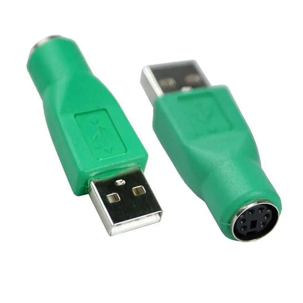 2022 New 1/2Pcs USB Female To PS2 PS/2 Male Adapter Converter Keyboard Mice Mouse Accessories Futural Digital Green Hot Selling |