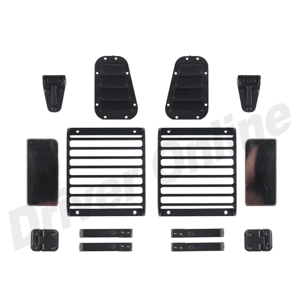 Front Lamp Guard Grille Door Hinge Intake Grille Engine Cover Hinge Rearview Mirror Door Handle for 1/10 RC Crawler TRX4
Front Lamp Guard Grille Door Hinge Intake Grille Engine Cover Hinge Rearview Mirror Door Handle for 1/10 RC Crawler TRX4