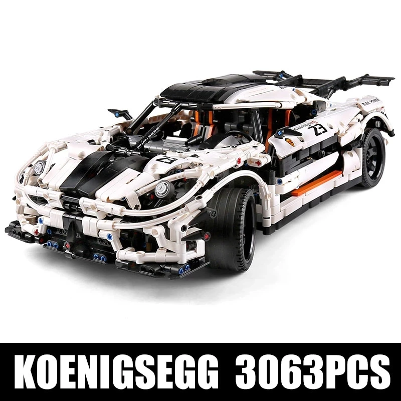 

In Stock 23002 13120 High-Tech Series Koenigseg AgeraRS Racing Car Building Blocks Toys Compatible MOC-20518 for Children Bricks