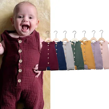 2020 Infant Soft Cotton Playsuit Newborn Infant Baby Boy Girls Romper Sollid Button Short Sleeve Jumpsuit Sunsuit Baby Clothes 
2020 Infant Soft Cotton Playsuit Newborn Infant Baby Boy Girls Romper Sollid Button Short Sleeve Jumpsuit Sunsuit Baby Clothes