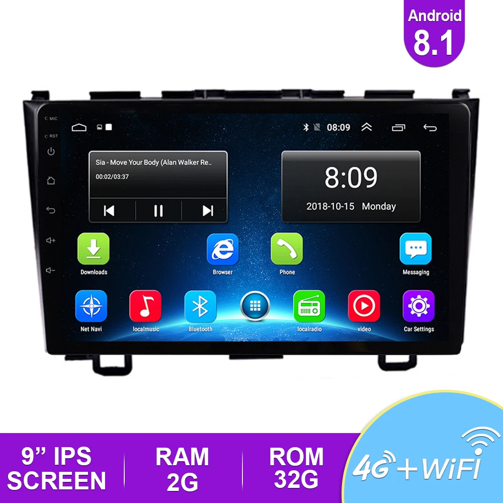 Car Radio Multimedia Player 2 Din 9" Android 8.1 Auto Radio Navigation For Honda Crv Cr-v 2006-2011 Stereo Wifi Navi Gps DVD
Car Radio Multimedia Player 2 Din 9" Android 8.1 Auto Radio Navigation For Honda Crv Cr-v 2006-2011 Stereo Wifi Navi Gps DVD