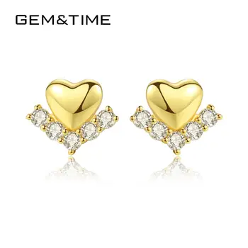 Gem&Time Eternal Heart CZ Stud Earrings For Women Sterling Silver 925 Earring Charm Zircon Brincos Jewelry Femme 2019 SE0263
Gem&Time Eternal Heart CZ Stud Earrings For Women Sterling Silver 925 Earring Charm Zircon Brincos Jewelry Femme 2019 SE0263