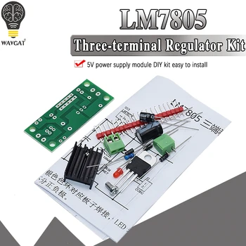 DIY KIT LM7805 L7805 DC/AC Three Terminal Voltage Regulator Power Supply Module 5V 6V 9V 12V Output Max 1.2A
DIY KIT LM7805 L7805 DC/AC Three Terminal Voltage Regulator Power Supply Module 5V 6V 9V 12V Output Max 1.2A