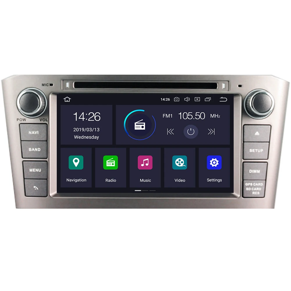 В наличии! Новейший Android 10 IPS экран автомобильный DVD для TOYOTA AVENSIS 2005-2007 4 Гб RAM + 32 FLASH 8