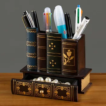 Creative Retro Wooden Book Model Pen Case Sundries Storage Drawer Office Desktop Decoration Pen Holder Ornament Birthday Gifts
Creative Retro Wooden Book Model Pen Case Sundries Storage Drawer Office Desktop Decoration Pen Holder Ornament Birthday Gifts