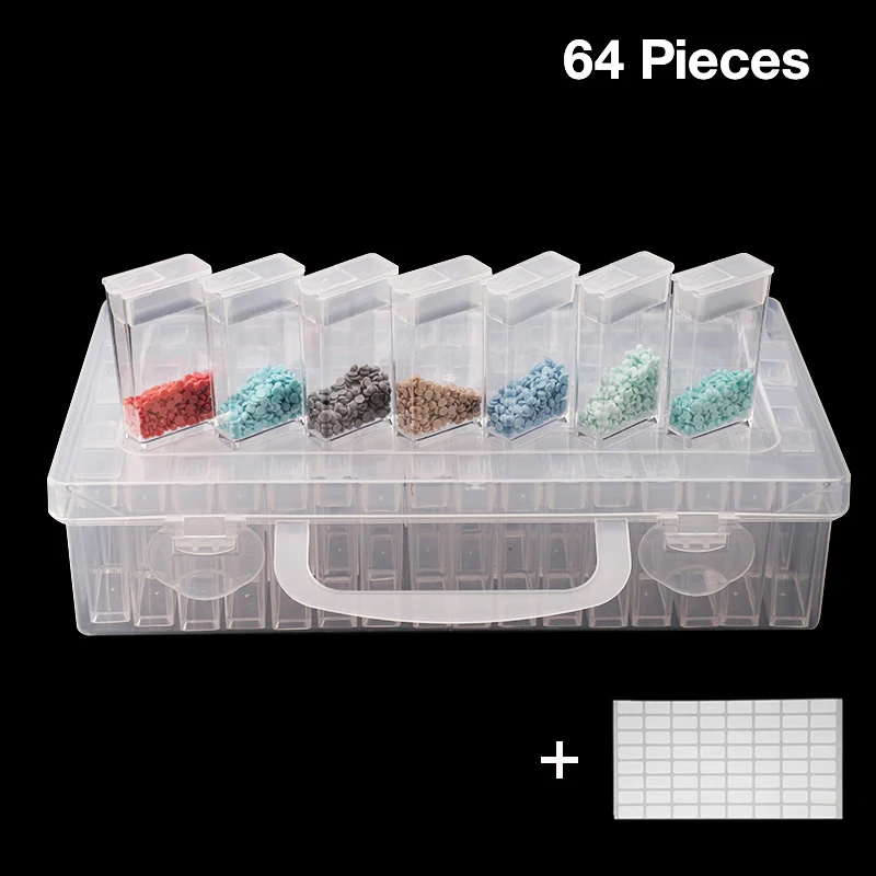 64 PCS Diamond Painting Tools Beads Container Rhinestone Diamond Embroidery Stone Storage Accessory Mosaic Convenience Box
64 PCS Diamond Painting Tools Beads Container Rhinestone Diamond Embroidery Stone Storage Accessory Mosaic Convenience Box