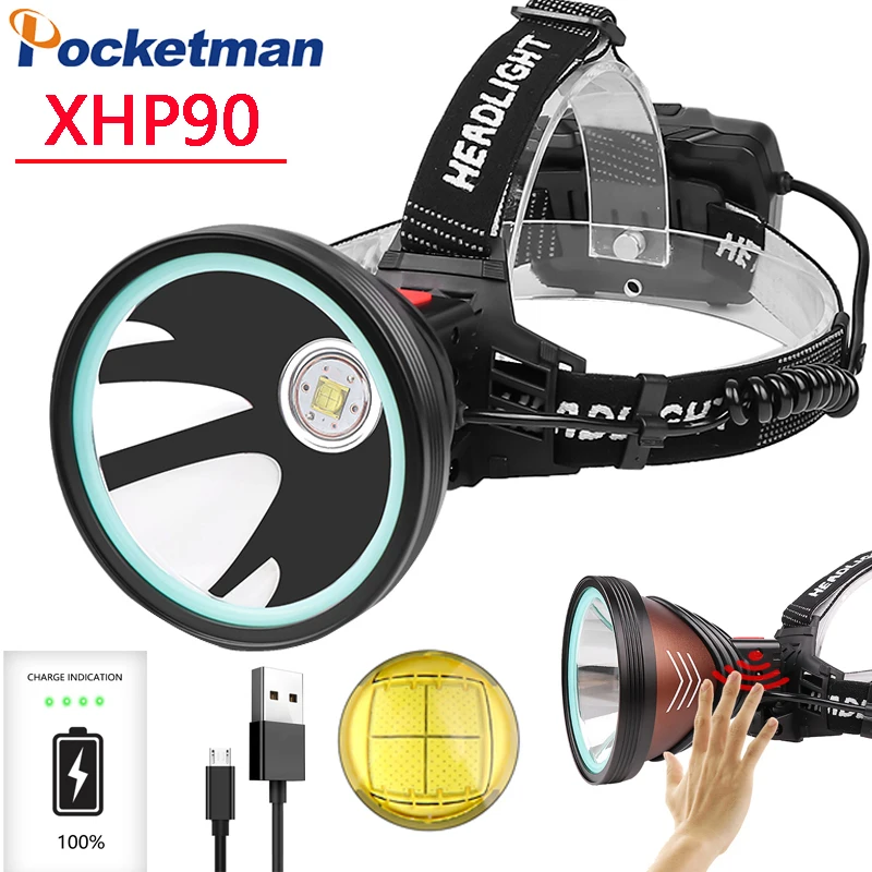 New XHP90 Headlamp led 3 Mode With Red Warning Light Power Display USB Charging Can As Power Bank Motion Sensor Head lamp
New XHP90 Headlamp led 3 Mode With Red Warning Light Power Display USB Charging Can As Power Bank Motion Sensor Head lamp