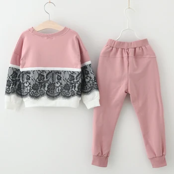 Girls Clothes Solid Long Sleeve T-Shirt+Pants Sets Preppy Children Clothing Toddler Kids Clothes Autumn Girls Clothing Set Lace
Girls Clothes Solid Long Sleeve T-Shirt+Pants Sets Preppy Children Clothing Toddler Kids Clothes Autumn Girls Clothing Set Lace