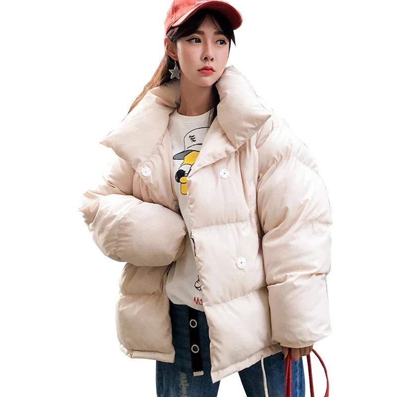 2019 New Winter Short Loose Women parka jacket Button Solid Long sleeve Thick warm Leisure fashion Cotton clothing Female C121
2019 New Winter Short Loose Women parka jacket Button Solid Long sleeve Thick warm Leisure fashion Cotton clothing Female C121