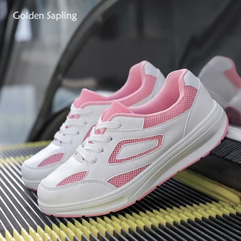 Golden Sapling Lightweight Sneakers Women White Pink Breathable PU Fabric Women's Running Shoes Classic Retro Design Sports Shoe 
Golden Sapling Lightweight Sneakers Women White Pink Breathable PU Fabric Women's Running Shoes Classic Retro Design Sports Shoe