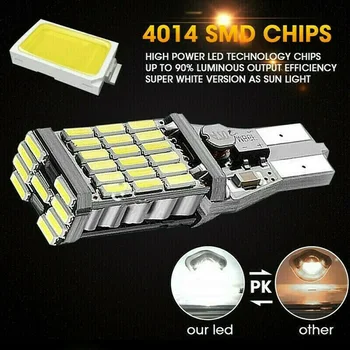 2pcs Universal SMD LED Taillight Reverse Light Error-free T15 12V-24V White 360 Degree Full Viewing Angle
2pcs Universal SMD LED Taillight Reverse Light Error-free T15 12V-24V White 360 Degree Full Viewing Angle