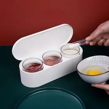 Fashion Simple Seasoning Box Condiment Storage Container Rack Spice Jar 3 Cells With Spoon Spice Box Storage Container Jars for
Fashion Simple Seasoning Box Condiment Storage Container Rack Spice Jar 3 Cells With Spoon Spice Box Storage Container Jars for