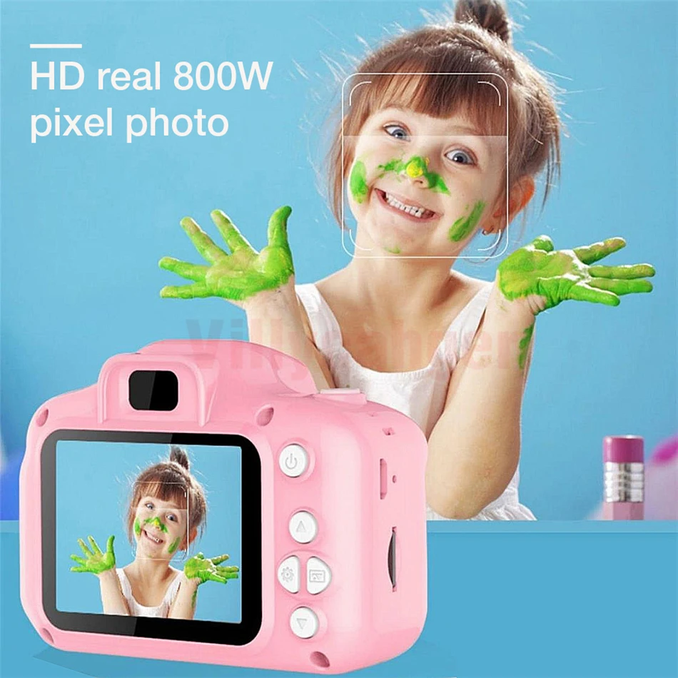 Children Camera Mini HD Video with SD Card Card Reader Intelligent Shooting Children's Digital Camera ​Sports Toys for Kids Gift