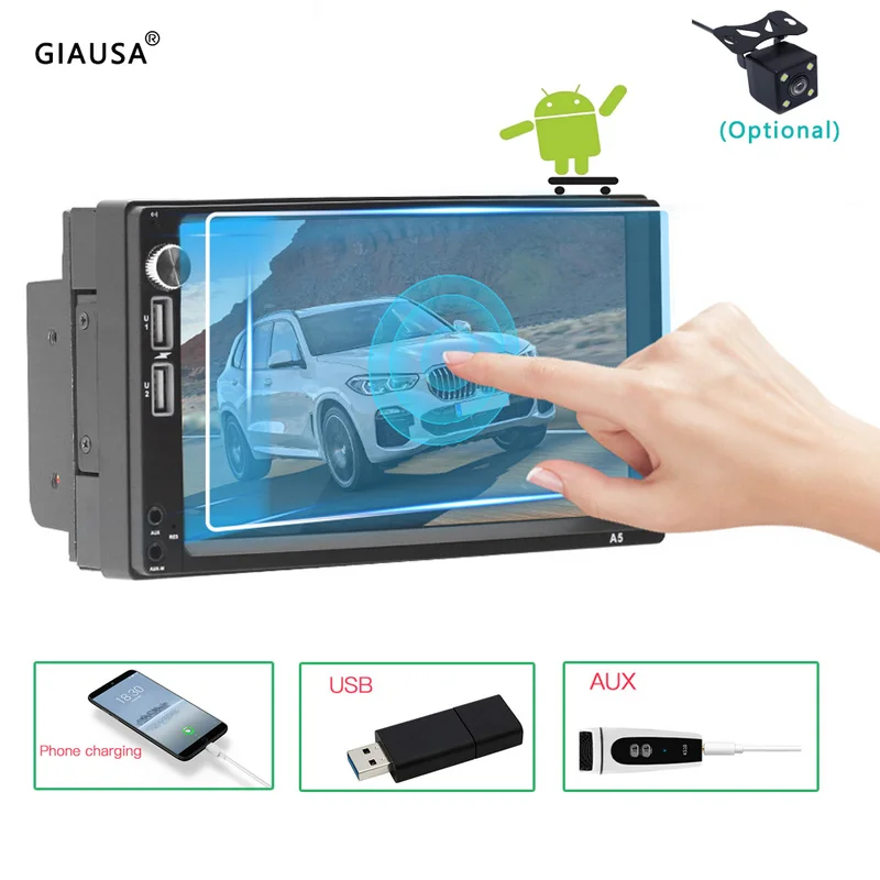 7 Inch Car Multimedia System Android Auto 2 Din Subwoofer GPS Wifi Bt Universal Dual USB Aux Autoradio Stereo Audio Mirror Link
7 Inch Car Multimedia System Android Auto 2 Din Subwoofer GPS Wifi Bt Universal Dual USB Aux Autoradio Stereo Audio Mirror Link