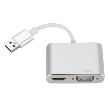 USB To HD VGA Splitter Adapter PC Laptop USB3.0 High Speed Non-delay 2-in-1 Video Converter Hub
USB To HD VGA Splitter Adapter PC Laptop USB3.0 High Speed Non-delay 2-in-1 Video Converter Hub