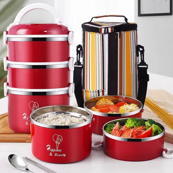 4 Layers Stainless Steel Insulation Compartment Lunch Box Office Worker Student Lunch Boxes Compartmentalized Portable Bucket
4 Layers Stainless Steel Insulation Compartment Lunch Box Office Worker Student Lunch Boxes Compartmentalized Portable Bucket