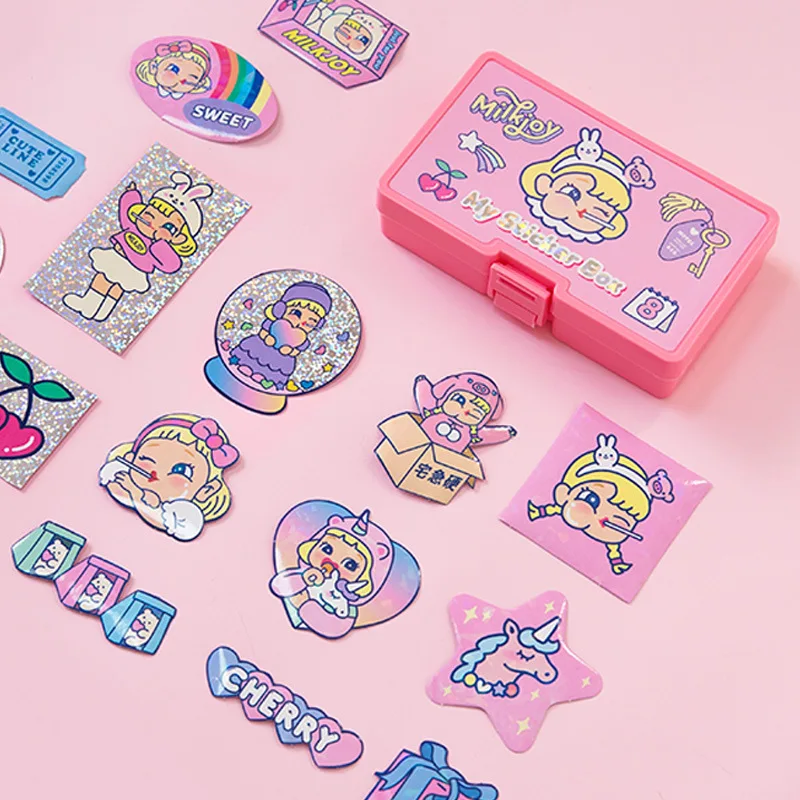 16 Pcs/set Waterproof Laser Decorative Stickers Cute Girly Heart Stickers Album Trunk Journal Stickers + Sticker Storage Box
16 Pcs/set Waterproof Laser Decorative Stickers Cute Girly Heart Stickers Album Trunk Journal Stickers + Sticker Storage Box