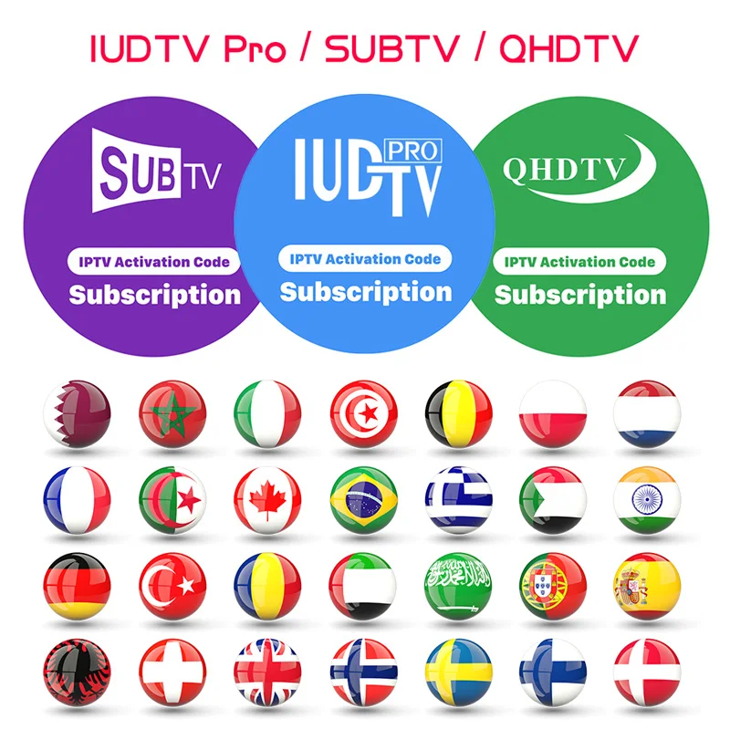 

IPTV France Belgium Dutch Subscription QHDTV IUDTVPRO SUBTV for Android m3u Arabic Germany Spain Portugal Italy Sweden IP TV