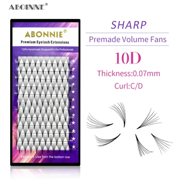 Abonnie 10D Sharper Premade Volume Fans 0.07mm C D Curl Russion Sharpe Makeup Premade Eyelashes
Abonnie 10D Sharper Premade Volume Fans 0.07mm C D Curl Russion Sharpe Makeup Premade Eyelashes