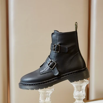 Genuine Leather Women's Ankle Boots 3cm low Chunky Heels buckle motorcycle boots Night Club Party Shoes Woman
Genuine Leather Women's Ankle Boots 3cm low Chunky Heels buckle motorcycle boots Night Club Party Shoes Woman