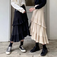Fashion Korean Ruffle Midi Long A-line Cake Skirt Women Casual Spring 2022 High Waist Irregular All-match Pleated Skirts Female
Fashion Korean Ruffle Midi Long A-line Cake Skirt Women Casual Spring 2022 High Waist Irregular All-match Pleated Skirts Female