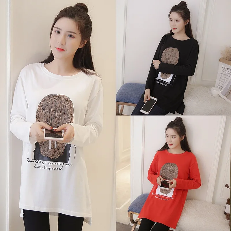 2019 Maternity Clothes Spring And Autumn New Style Mid-length Tops Pregnant Women Long-sleeved T-shirt
2019 Maternity Clothes Spring And Autumn New Style Mid-length Tops Pregnant Women Long-sleeved T-shirt