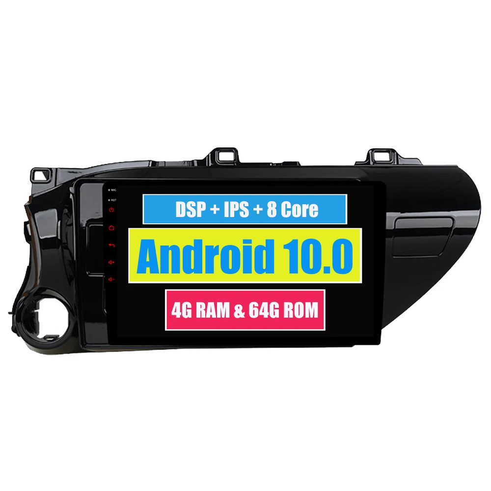 RoverOne Android 10 Автомобильная Мультимедийная система для Toyota Hilux 2015 2016 2017 2018 Octa Core 4G + 64G