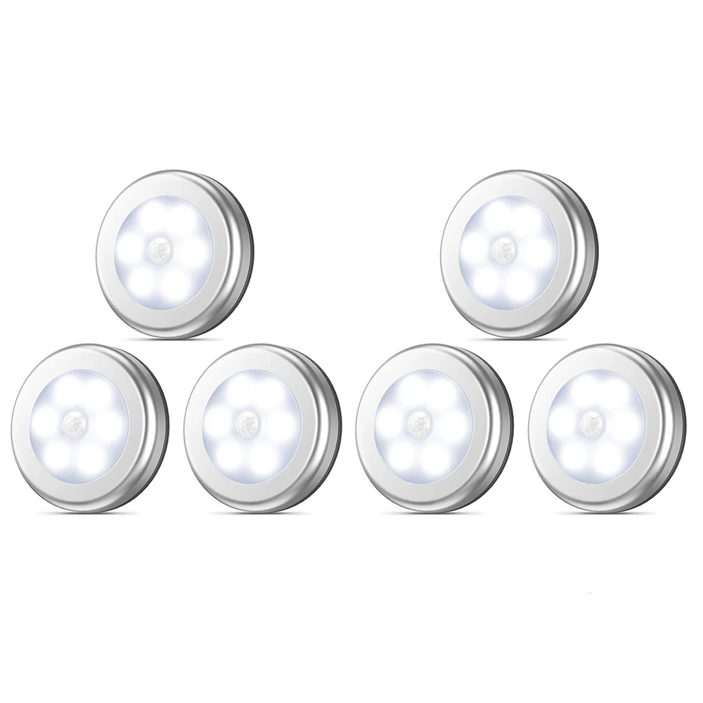 Round Sensor Light 6pcs Aaa Battery Box PIR Human Body Infrared Motion Sensor Light Cabinet Light Wall Staircase Night Light
Round Sensor Light 6pcs Aaa Battery Box PIR Human Body Infrared Motion Sensor Light Cabinet Light Wall Staircase Night Light