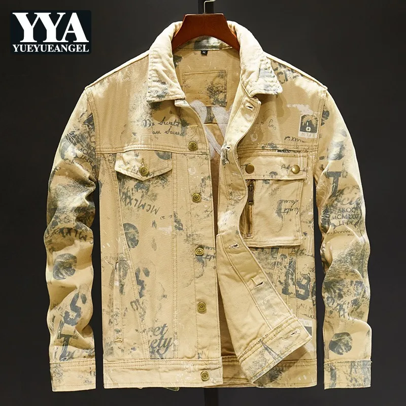 Camouflage Irregular Printed Mens Embroidery Denim Jackets Autumn Korean Plus Size Fashion Casual Slim Fit Male Vintage Coats
Camouflage Irregular Printed Mens Embroidery Denim Jackets Autumn Korean Plus Size Fashion Casual Slim Fit Male Vintage Coats