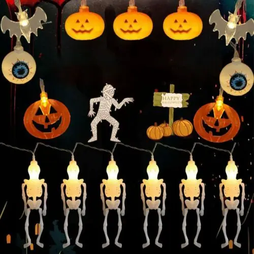 Halloween String Lights Ghost Schedel Pumpkin Decoratie Holiday String light Garland Halloween christmas Lights Battery Operated
Halloween String Lights Ghost Schedel Pumpkin Decoratie Holiday String light Garland Halloween christmas Lights Battery Operated