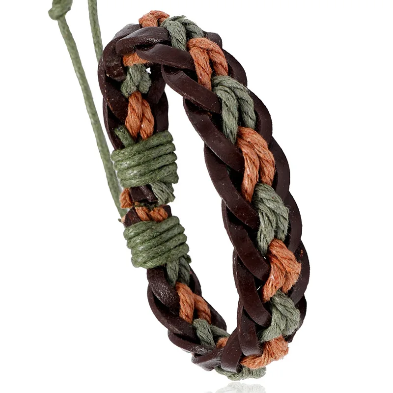 Women Leather Bracelets Handmade Weave Vintage Punk Style Fashion Multilayer Novelty Wholesale 
Women Leather Bracelets Handmade Weave Vintage Punk Style Fashion Multilayer Novelty Wholesale