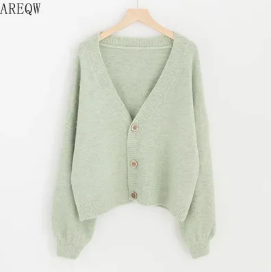 Lantern Sleeve V-collar Knitted Jacket for Women In Spring Autumn 2019 New Women Cardigan Sweater Short Loose Cardigans
Lantern Sleeve V-collar Knitted Jacket for Women In Spring Autumn 2019 New Women Cardigan Sweater Short Loose Cardigans